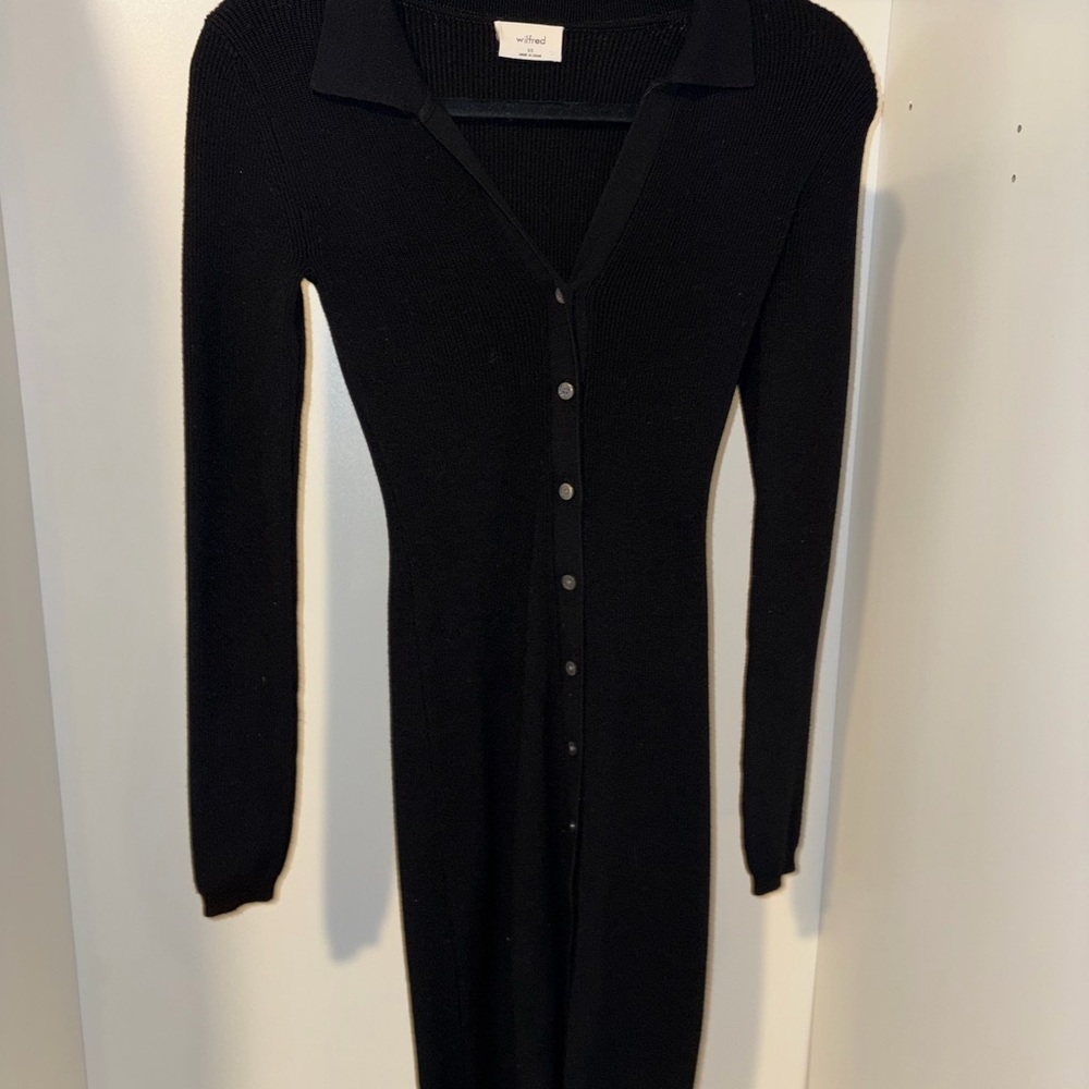 Wilfred Black Long Sleeve Dress 👗🖤